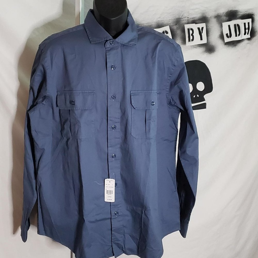 Brooks Brothers Regent Slate Blue 100% Cotton Oxford NWT szL